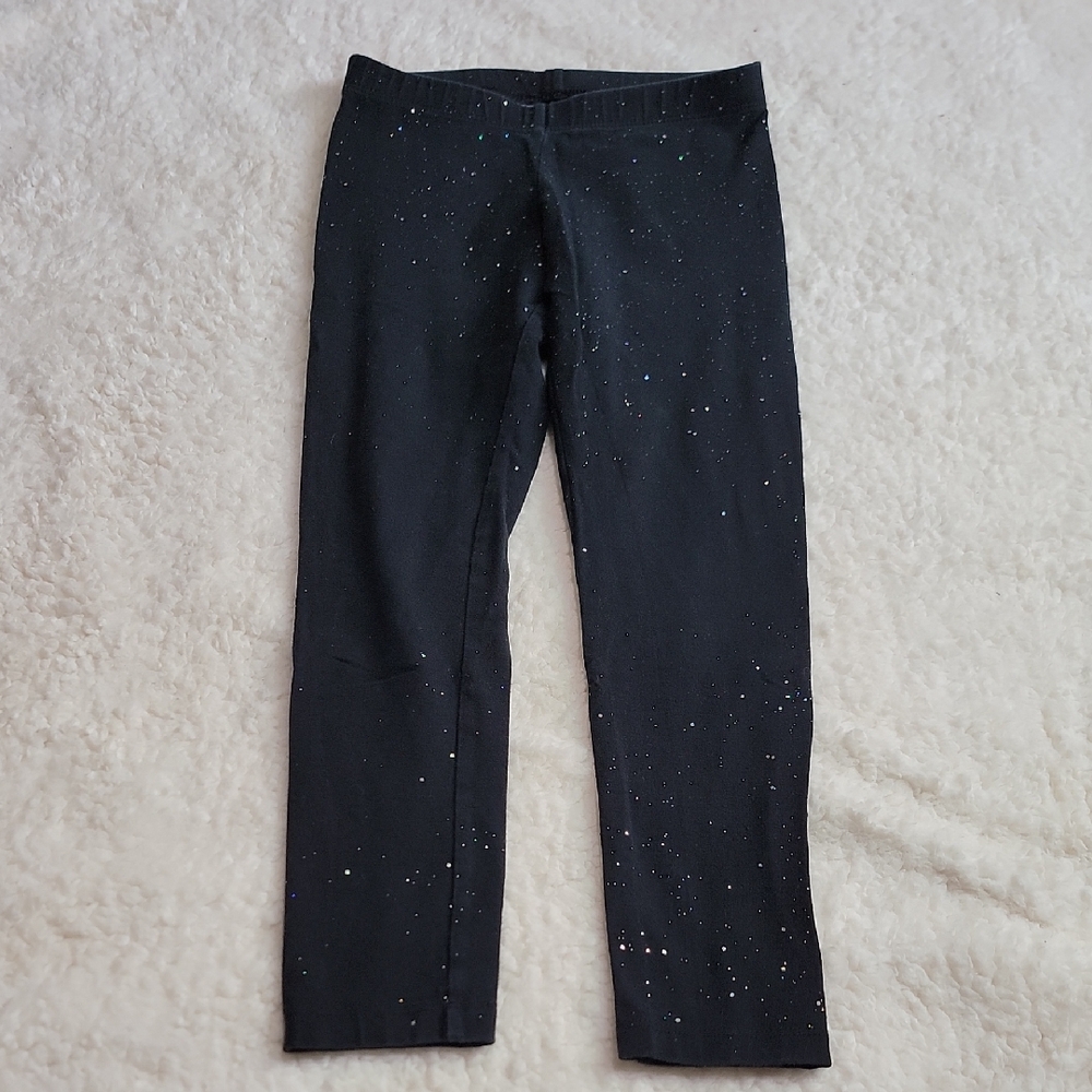 Cat & Jack S 6/6X Black Sparkle Leggings